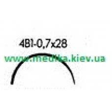 4В1 0.7 x 28 Needle curved surgical  4/8 circle. 